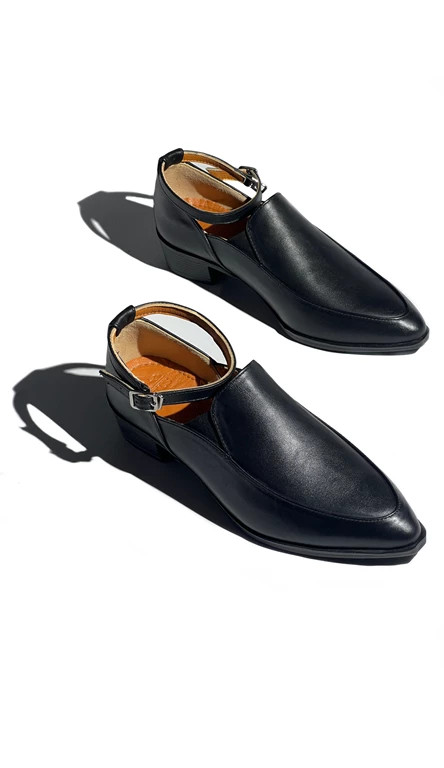 کفش چرم کاکتوس مشکی ws1040