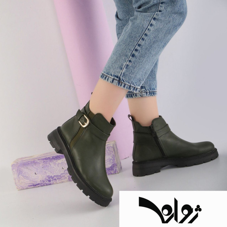 نیم بوت چرم صنعتی یراق دار ۴۰۴۲
