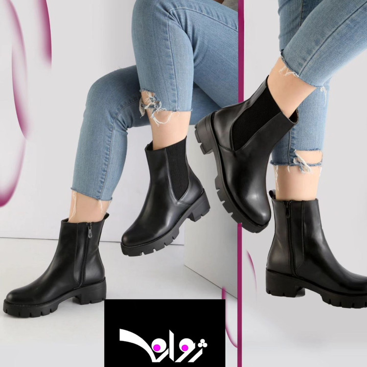 بوت چرم صنعتی کش دار
