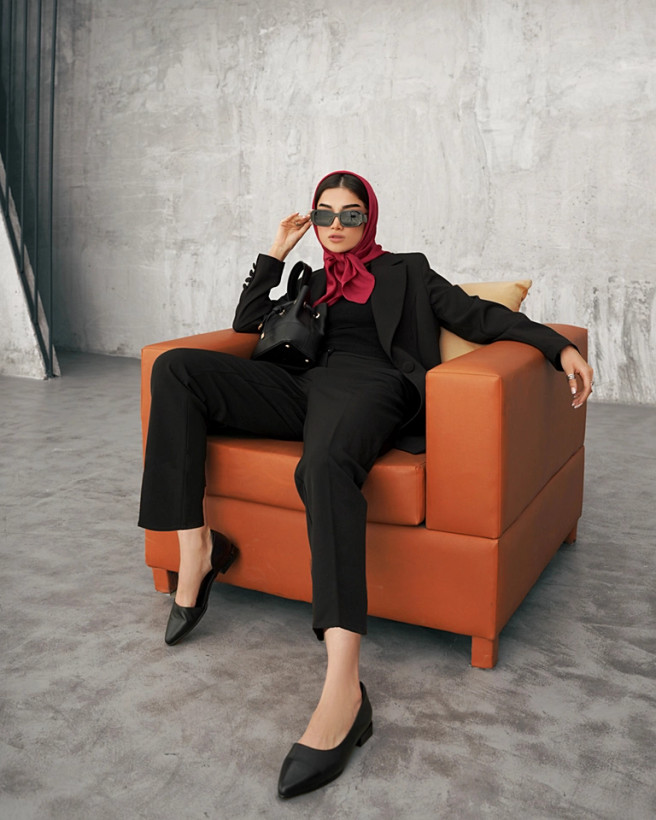کفش چرم زنانه برند چرم کاکتوس مشکی ws 1046
