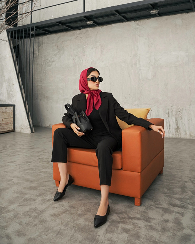 کفش چرم زنانه برند چرم کاکتوس مشکی ws 1046